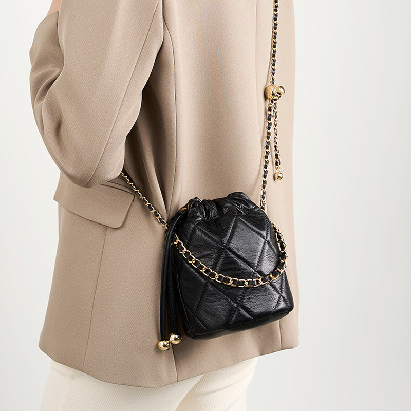 Vintage Top Handle Shoulder Bucket Bag