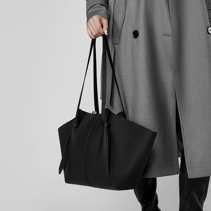 Fashion Genuine Leather Single-Shoulder Top-Handle Tote Bag