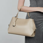 Vintage Commuter Shoulder Bag With Top Handles