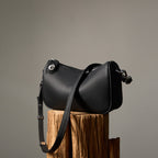 Genuine Leather Top-Handle Underarm Crossbody Bag