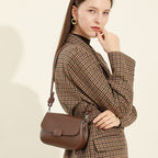 Genuine Leather Crossbody Small Square Bag