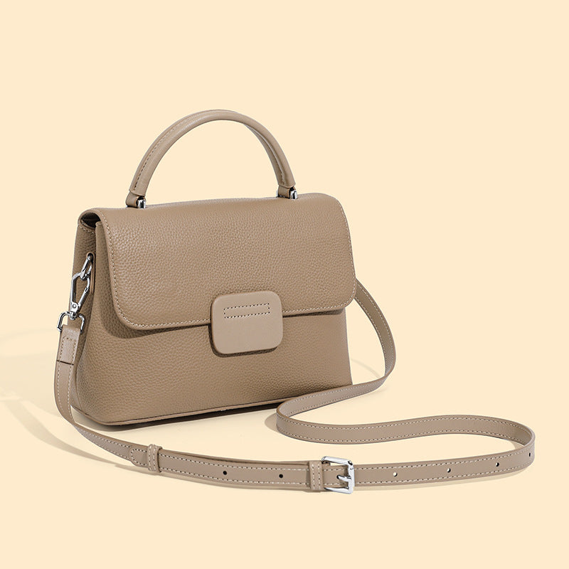 Genuine Leather Crossbody Handheld Shell Bag