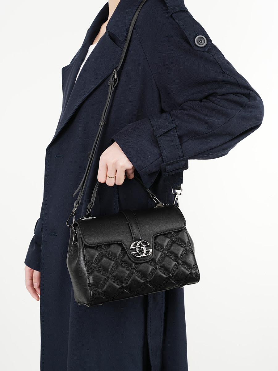 Elevated Top Handle Shoulder Crossbody Bag
