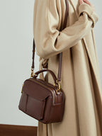 Vintage Single-Strap Crossbody Bag With Top Handle