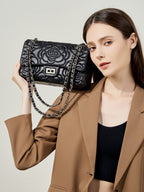 Tweed style Shoulder Crossbody Chain Bag