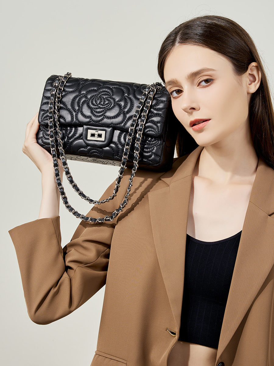 Tweed style Shoulder Crossbody Chain Bag