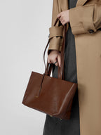Vintage Genuine Leather Shoulder Tote Bag