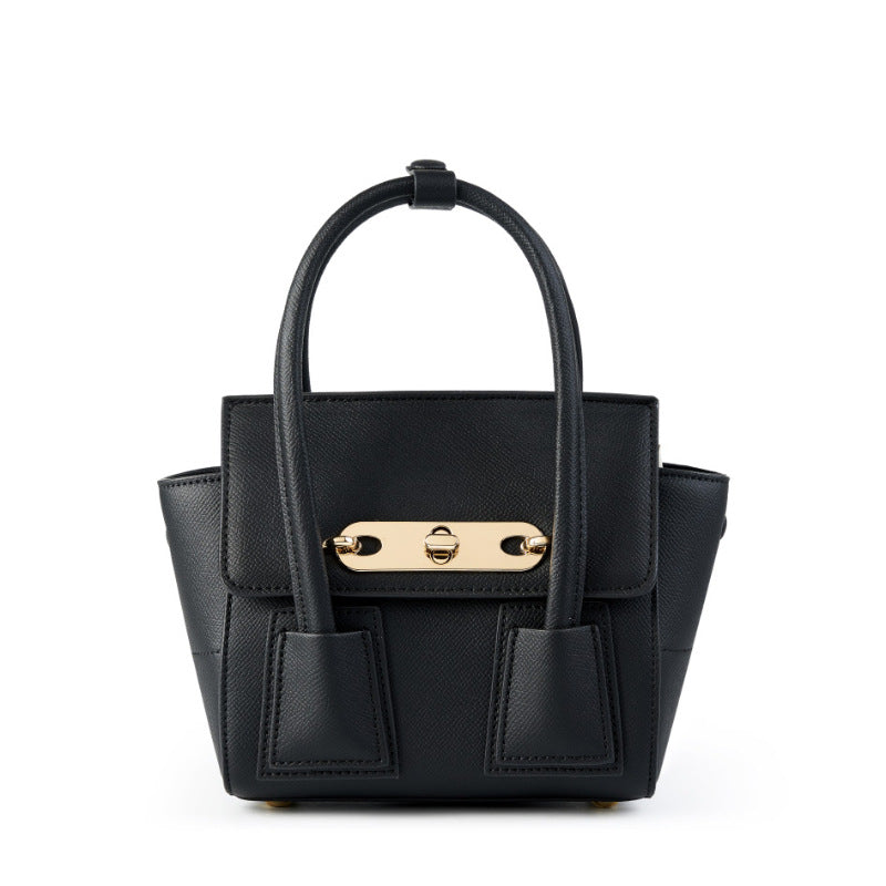 Minimalist Genuine Leather Shoulder Crossbody Tote Bag