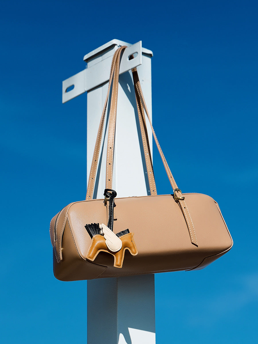 Vintage Shoulder Bowling Bag With Top Handle
