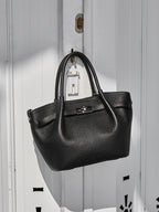 Premium Genuine Leather Crossbody Bag With Top Handle
