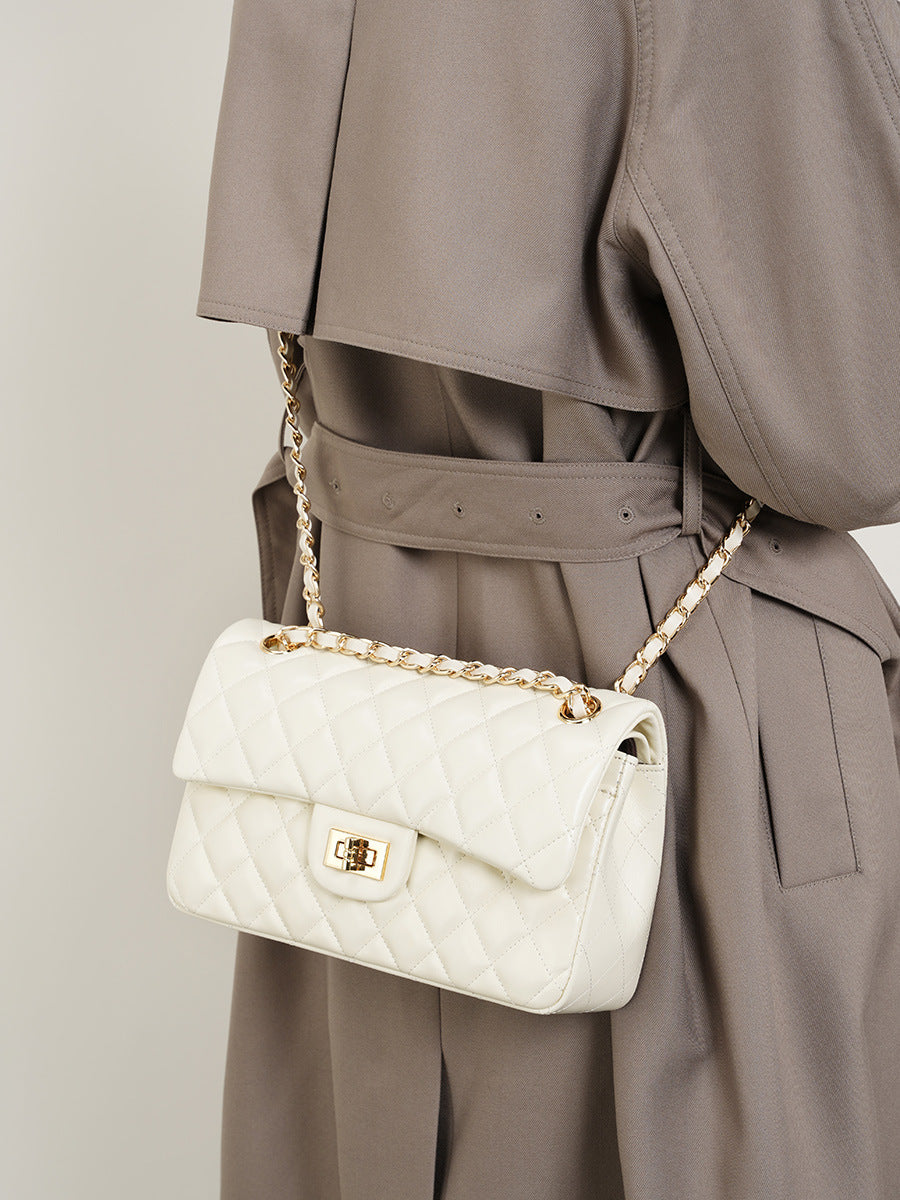 Fashionable Quilted Chain Shoulder Crossbody Bag