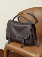 Vintage Genuine Leather Shoulder Crossbody Tote Bag