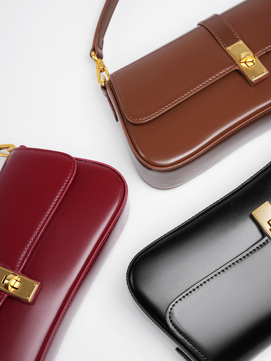Elevated Shoulder Crossbody Baguette Bag
