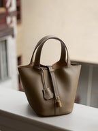Premium Leather Bucket Handbag