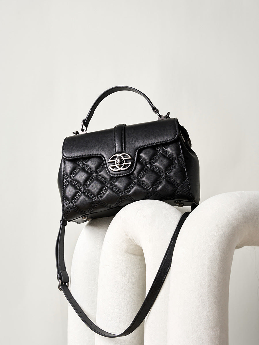 Elevated Top Handle Shoulder Crossbody Bag