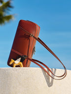 Vintage Shoulder Bowling Bag With Top Handle