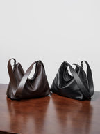 Vintage Genuine Leather Shoulder Crossbody Tote Bag