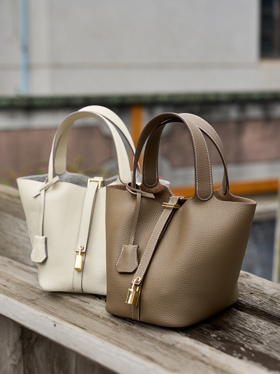 Premium Leather Bucket Handbag