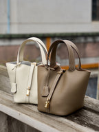 Premium Leather Bucket Handbag
