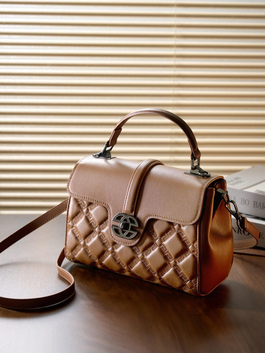 Elevated Top Handle Shoulder Crossbody Bag