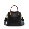 Vintage Genuine Leather Crossbody Bucket Bag With Top Handles