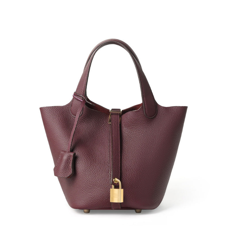 Premium Leather Bucket Handbag