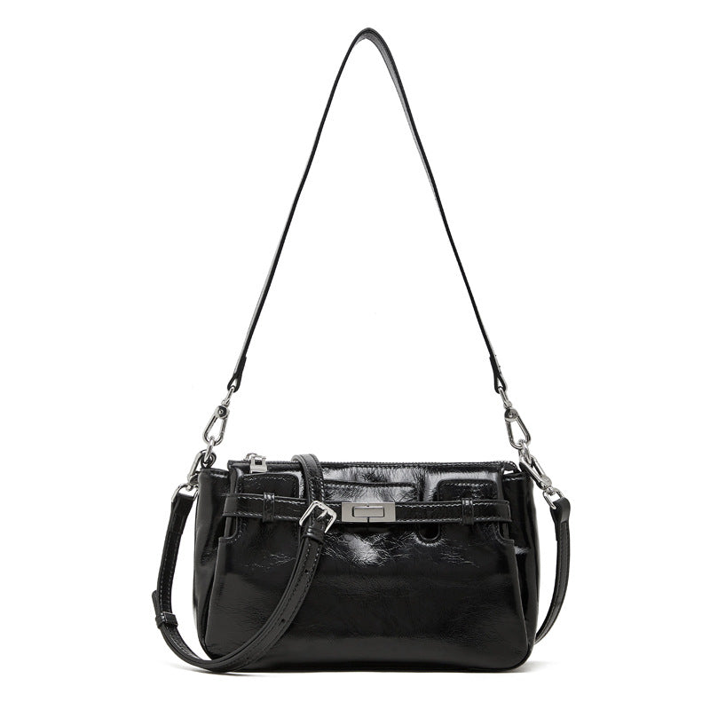 Stylish Genuine Leather Small Square Shoulder Crossbody Bag