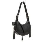High-End Shoulder Crossbody Crescent Bag