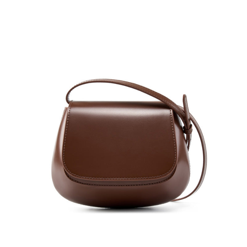 Genuine Leather Shoulder Crossbody Saddle Bag