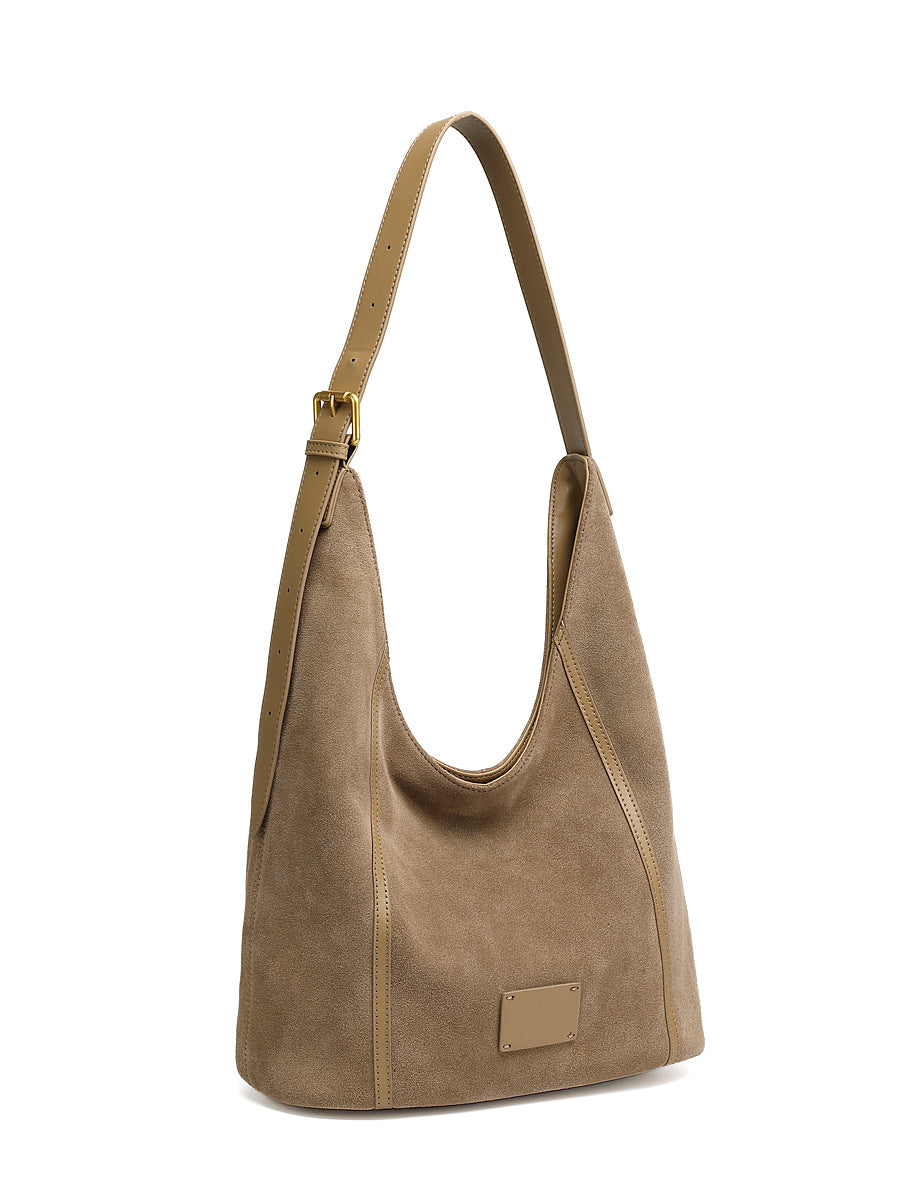 Genuine Leather Top-Handle Crossbody Tote Bag