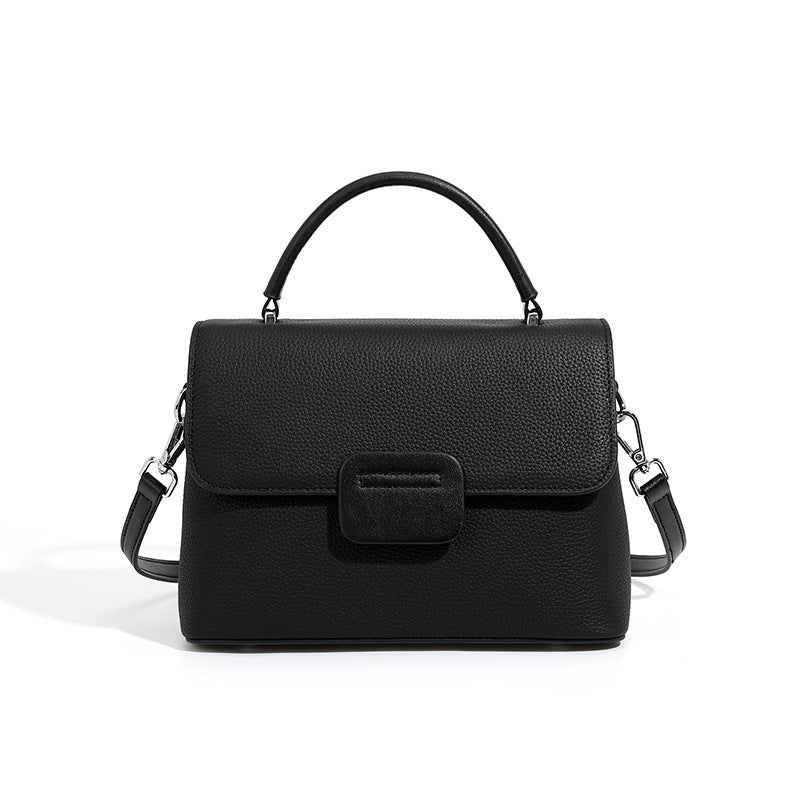 Genuine Leather Crossbody Handheld Shell Bag