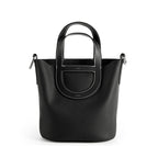 Minimalist Bucket Bag With Top Handles And Shoulder Strap