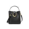 Genuine Leather Crossbody Handheld Bucket Bag