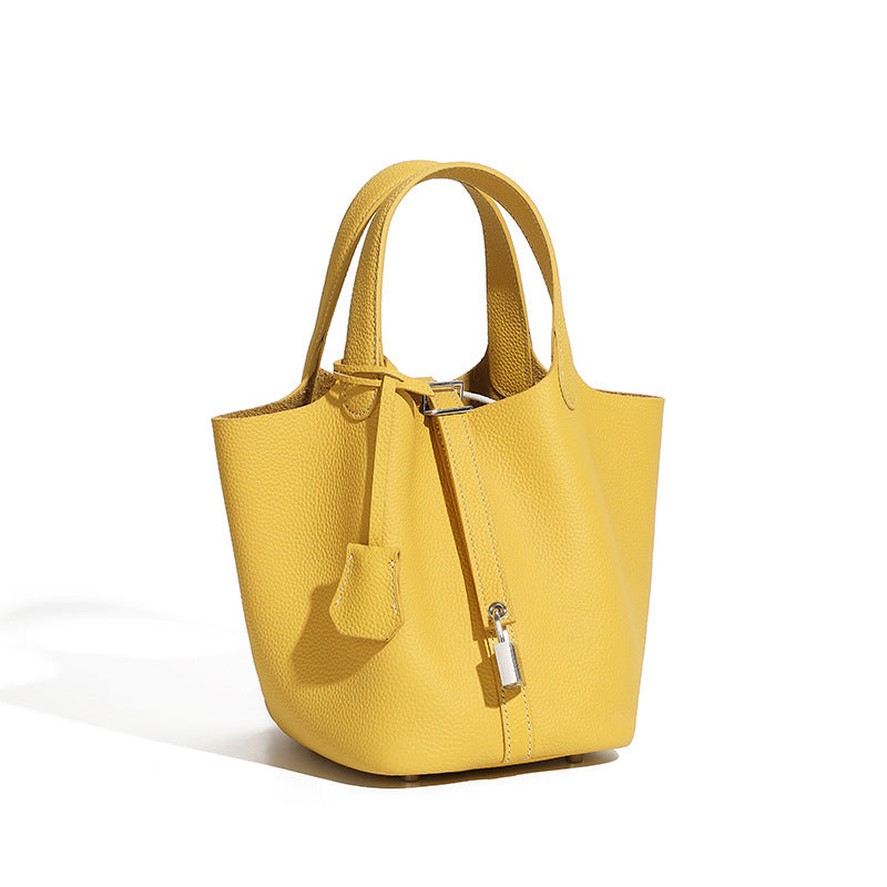 Premium Leather Bucket Handbag