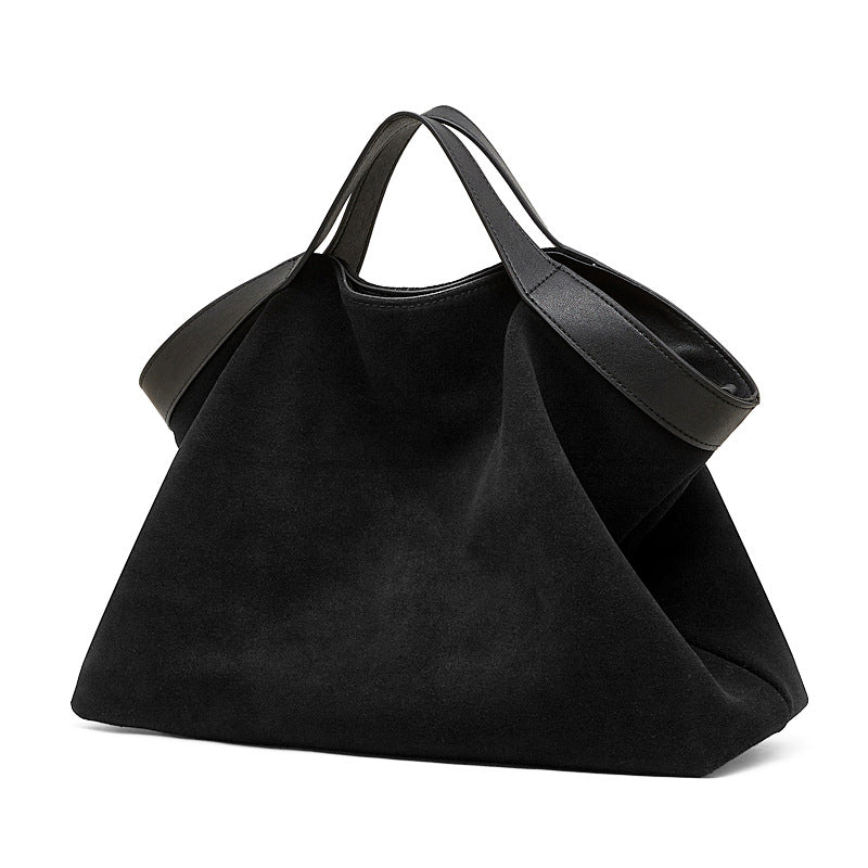 Retro Chic Crossbody Tote Bag With Top Handles