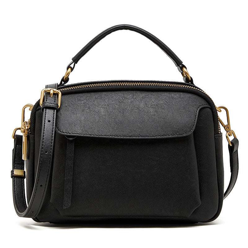 Vintage Single-Strap Crossbody Bag With Top Handle