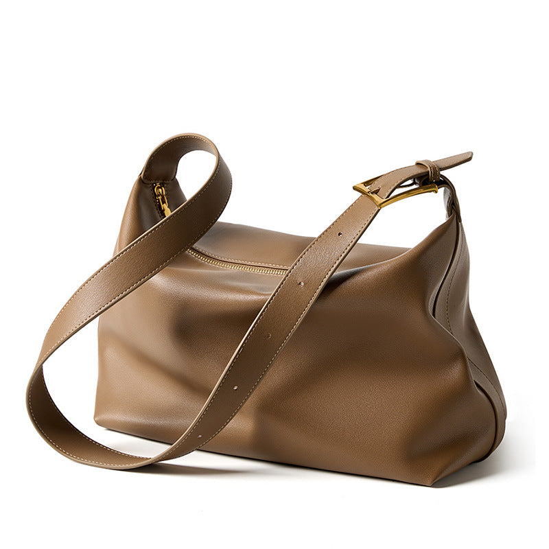 Genuine Leather Shoulder Crossbody Tote Bag