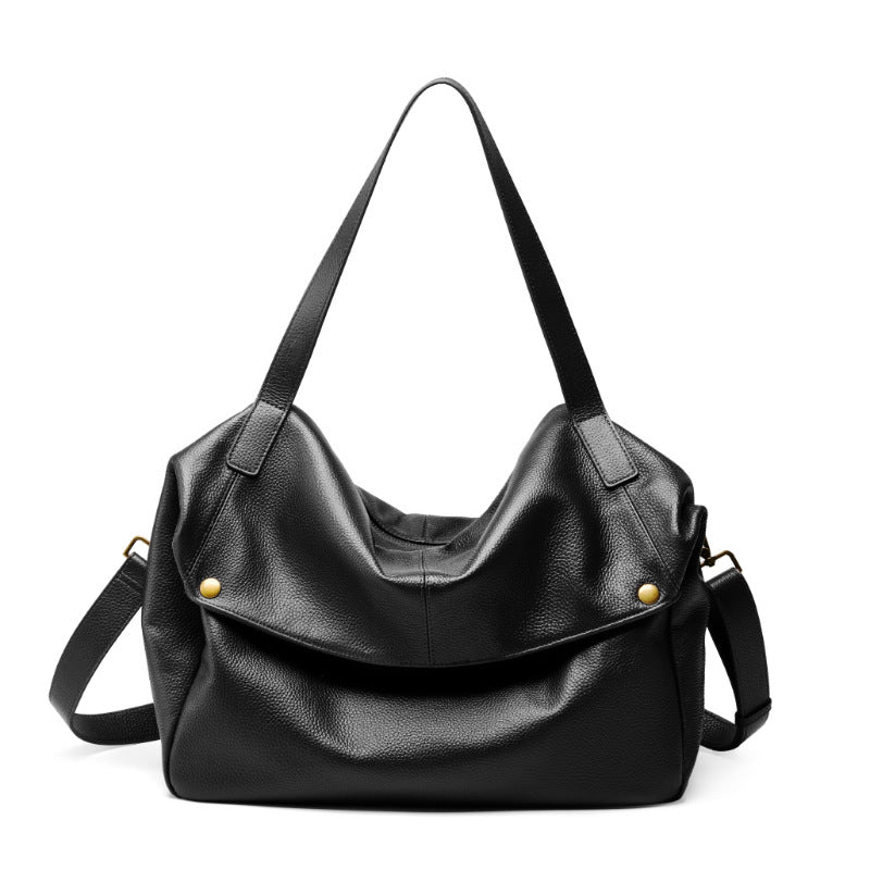 Western Style Genuine Leather Large Capacity Tote Bag
