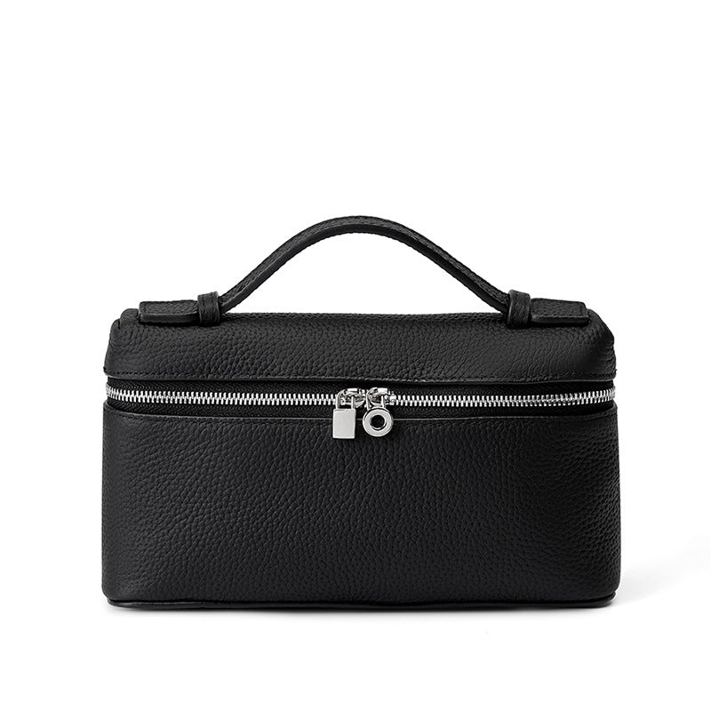 Vintage Genuine Leather Lunchbox Bag