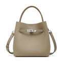 Vintage Leather Crossbody Bucket Bag