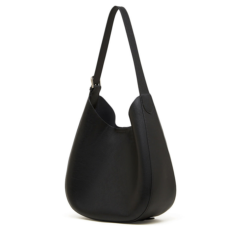 Genuine Leather Top-Handle Crossbody Tote Bag