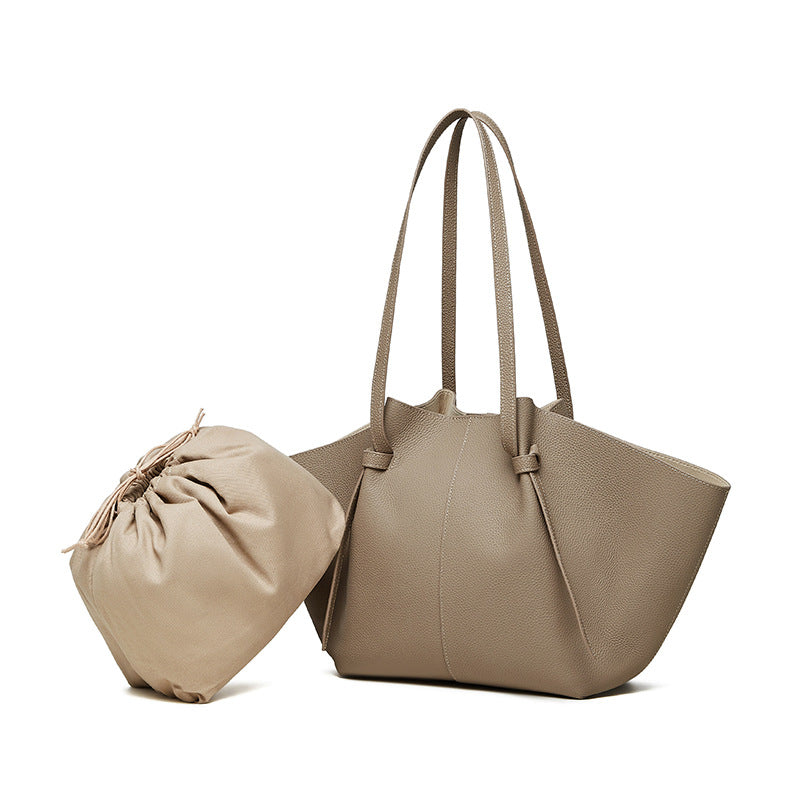 Fashion Genuine Leather Single-Shoulder Top-Handle Tote Bag