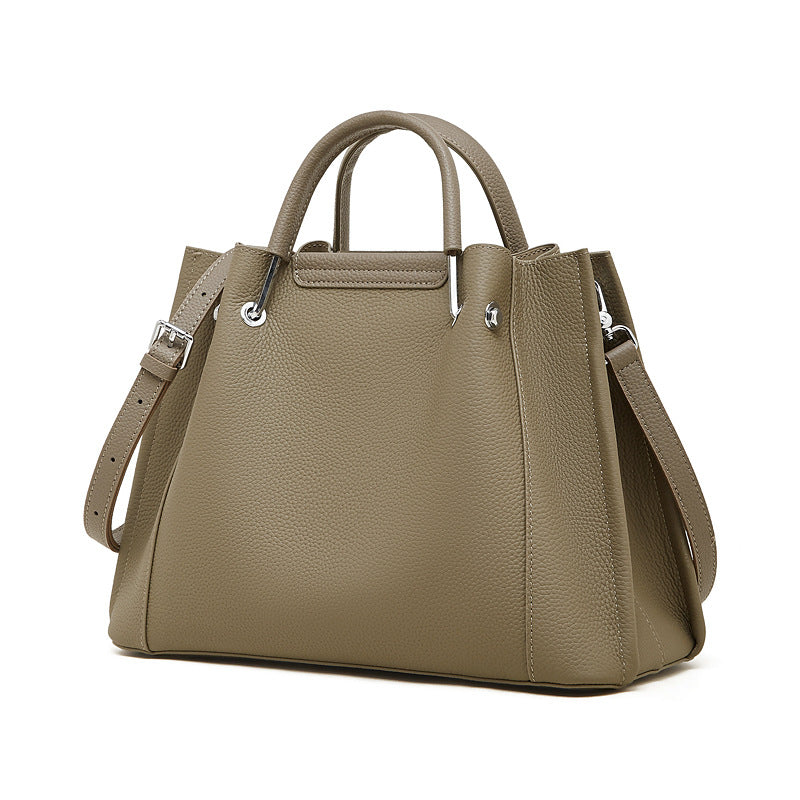 Commuter Genuine Leather Top Handle Shoulder Crossbody Bag
