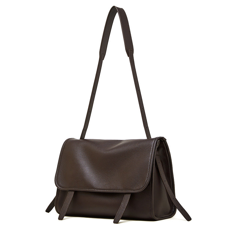 Vintage Genuine Leather Shoulder Crossbody Tote Bag