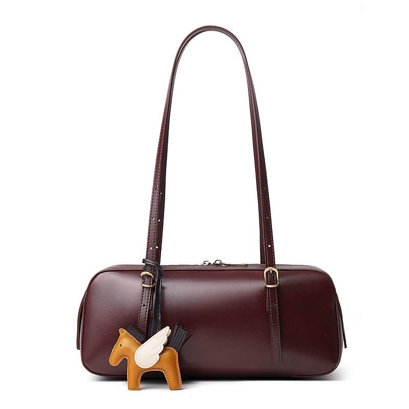 Vintage Shoulder Bowling Bag With Top Handle