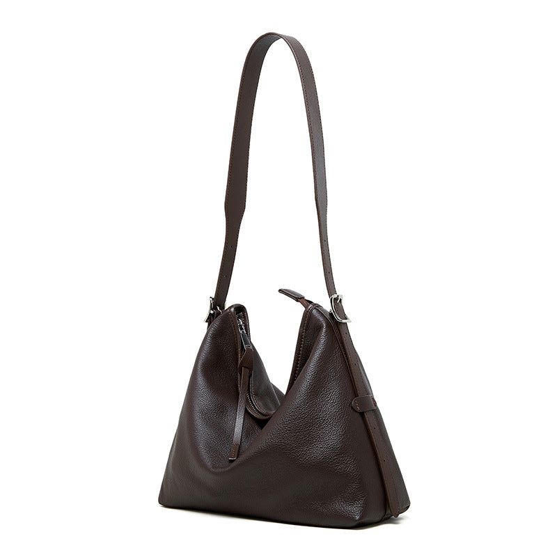 Vintage Genuine Leather Shoulder Crossbody Tote Bag