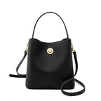 Vintage Shoulder/Crossbody Bucket Bag With Top Handles