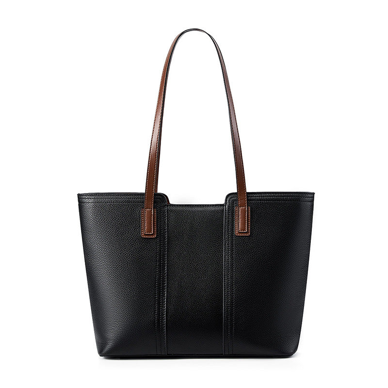 Large Capacity Genuine Leather Shoulder Tote Bag For Work