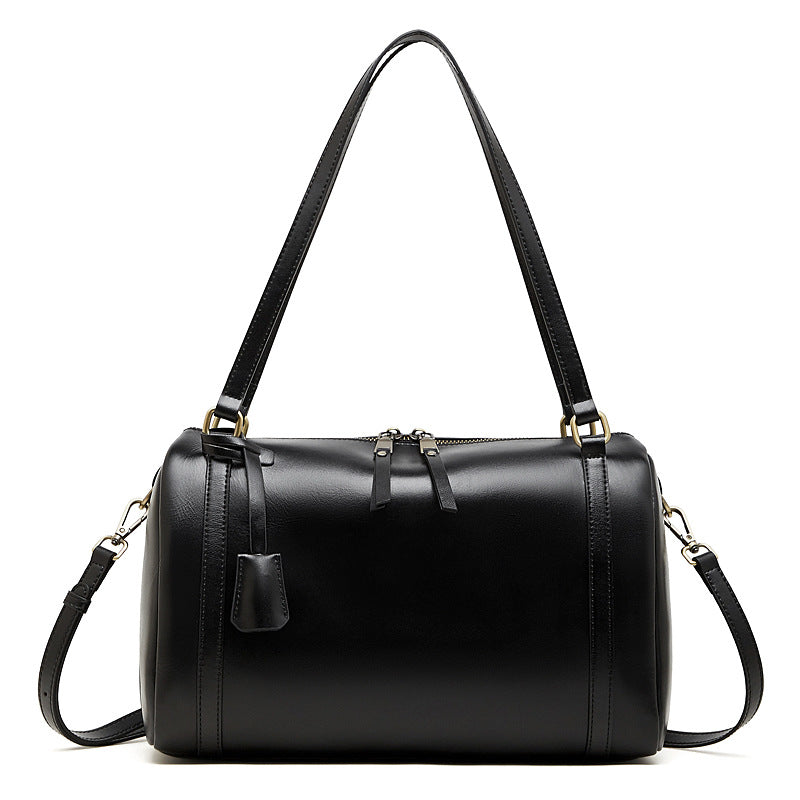 Genuine Leather Underarm Crossbody Pillow Bag