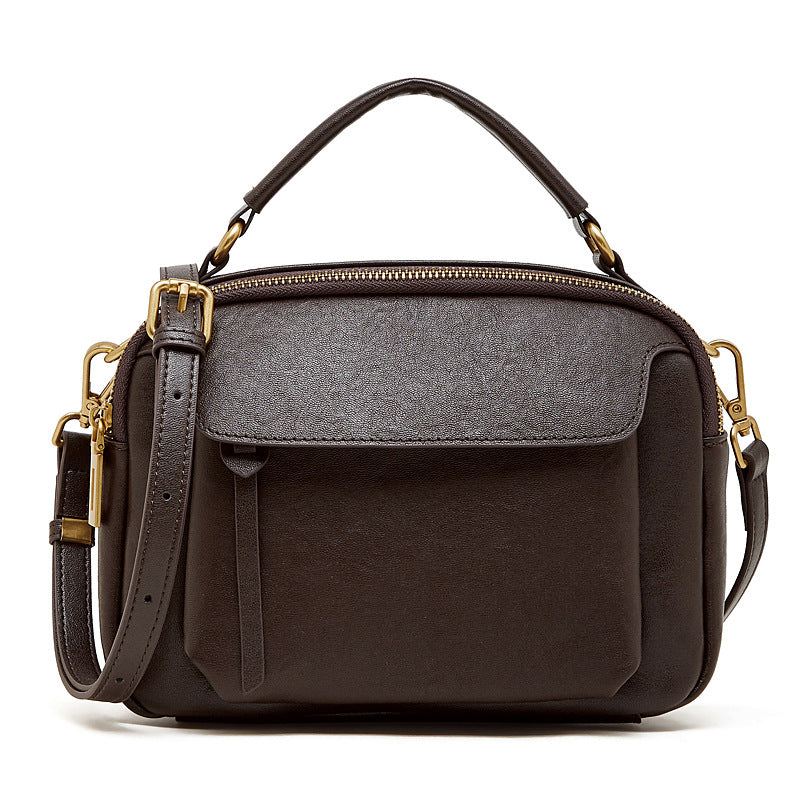 Vintage Single-Strap Crossbody Bag With Top Handle